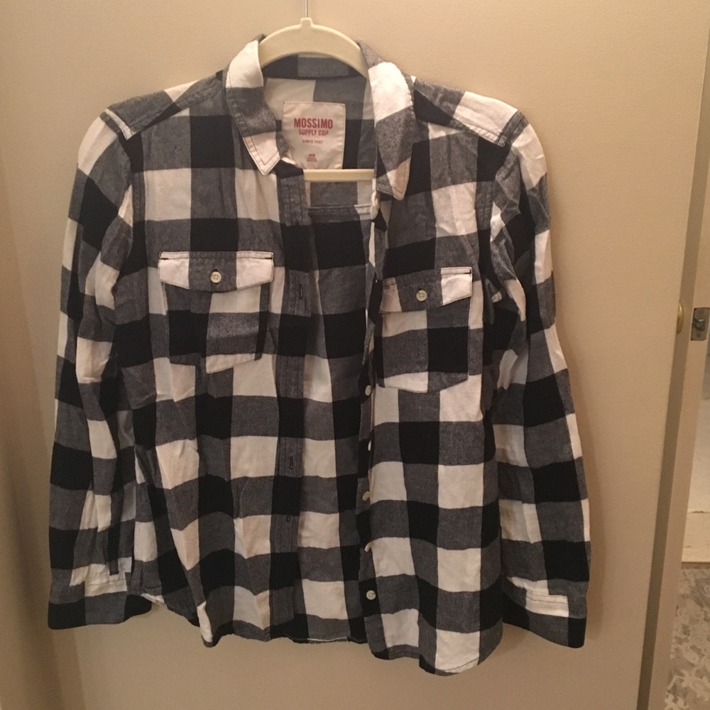 Black and White Buffalo Plaid Flannel